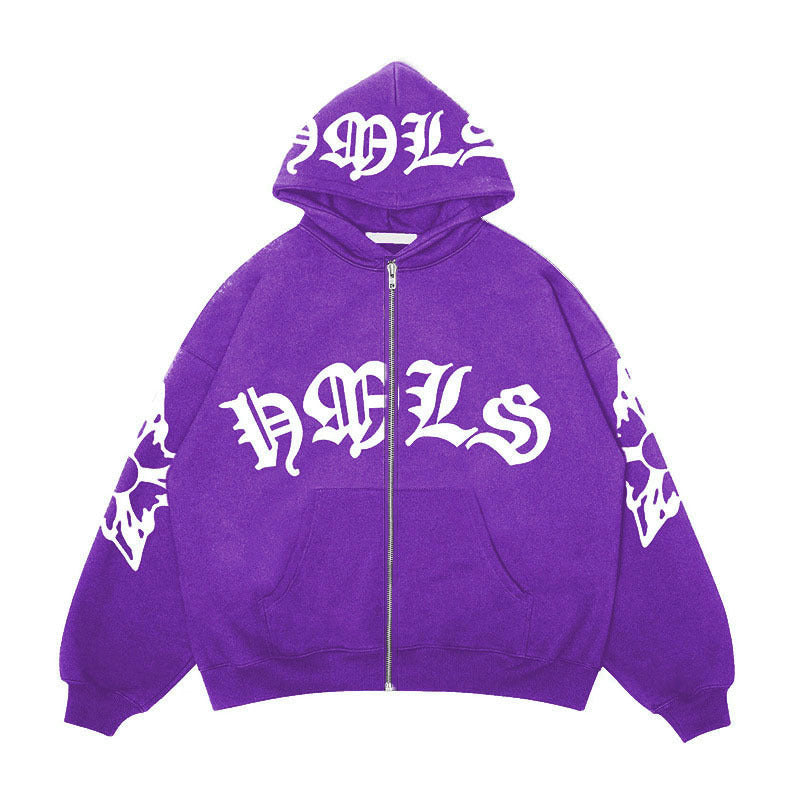 Gothic Lettering Oversized Hoodie