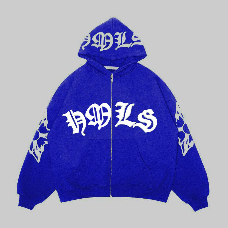 Gothic Lettering Oversized Hoodie