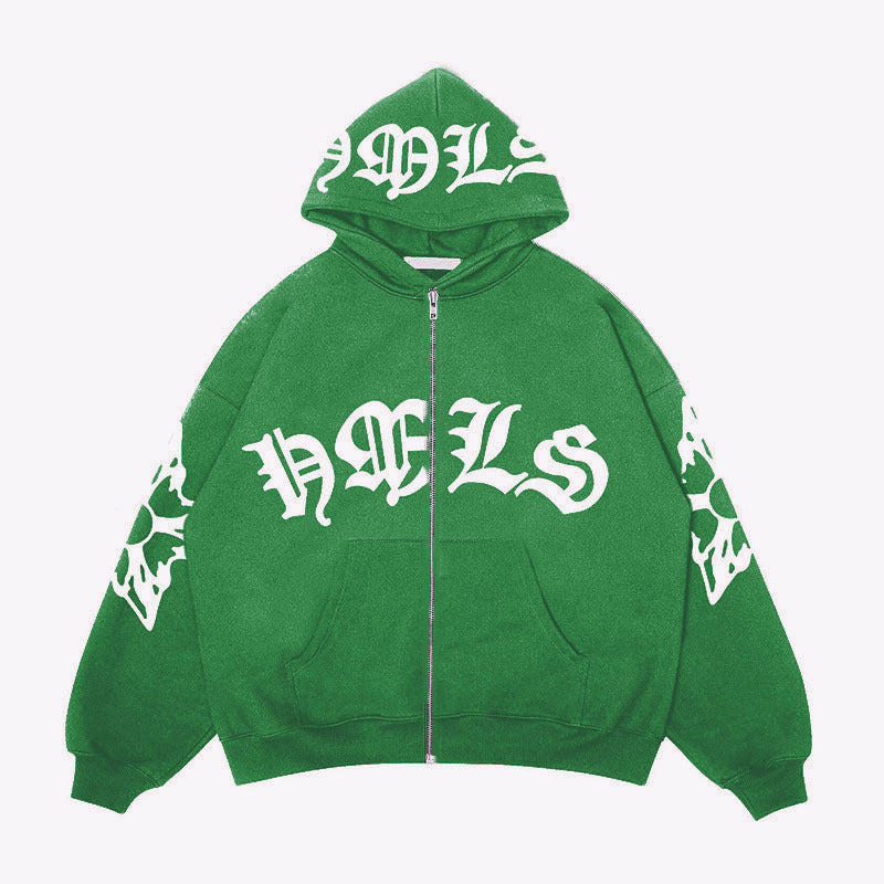 Gothic Lettering Oversized Hoodie