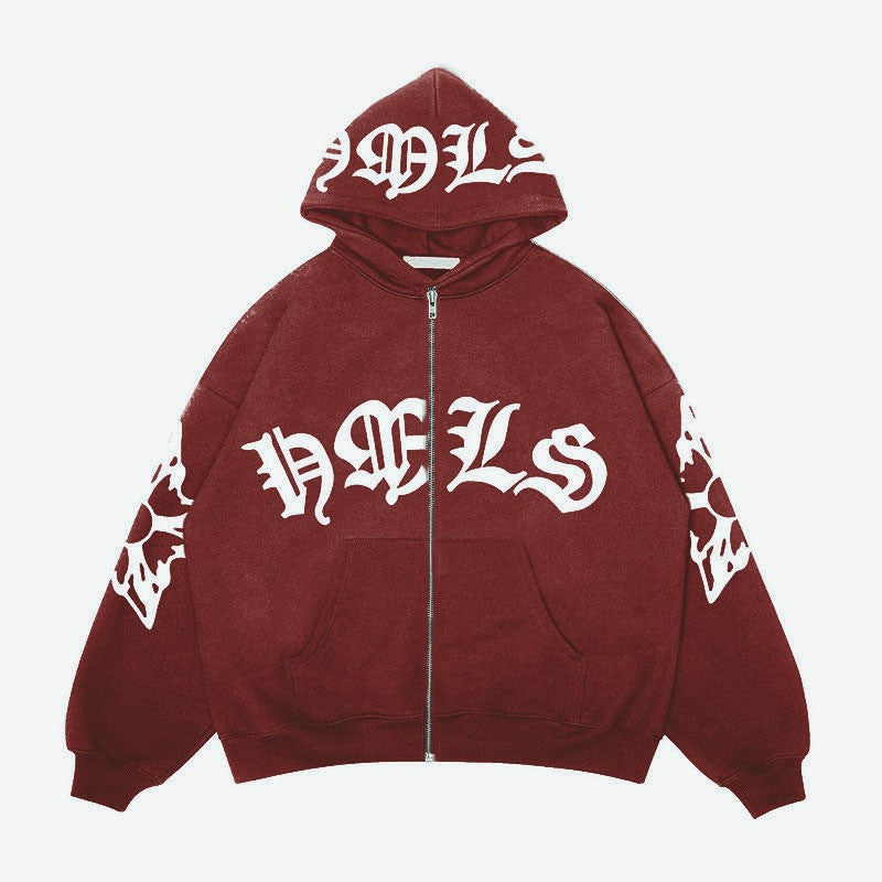 Gothic Lettering Oversized Hoodie