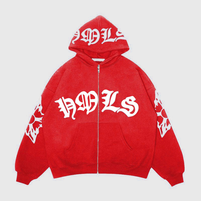 Gothic Lettering Oversized Hoodie